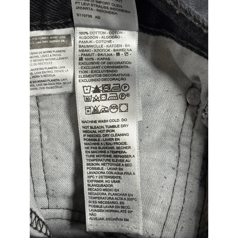 Levis 550 Relaxed‎ Fit Jeans Mens 34x30 Washed Black Tapered Leg 00550-0260
